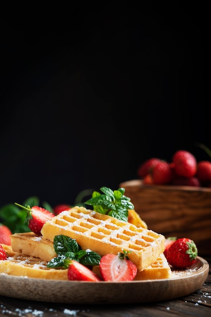 Waffle dulce casero