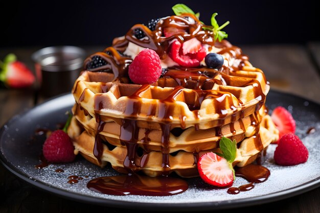 Waffle dulce y salado