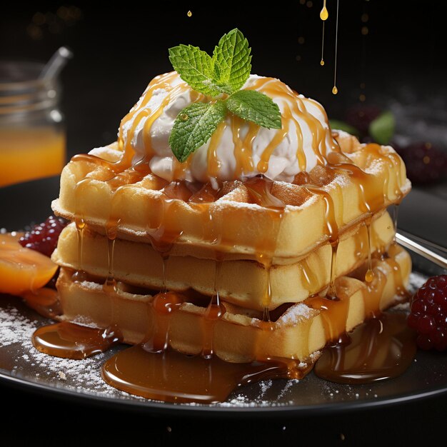 Waffle (flor de laranja)