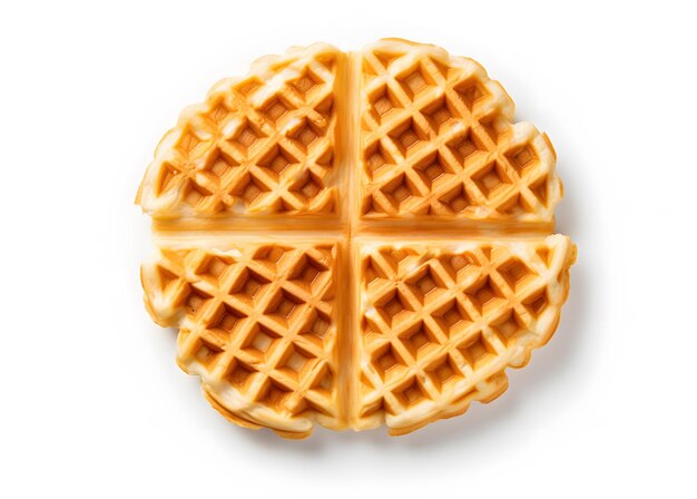 Foto un waffle con una forma cuadrada en él