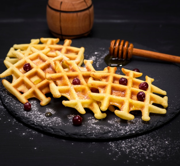 Waffles belgas assados