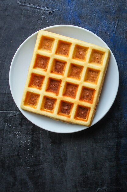 Waffles belgas ou vienenses deliciosa sobremesa doce