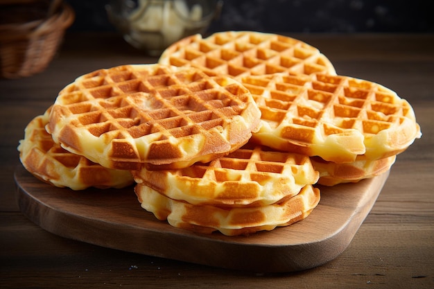 Waffles belgas tradicionais