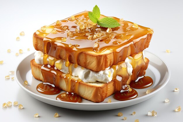 waffles de ilustração 3d