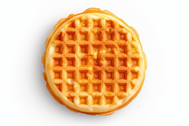 Waffles de pequeno-almoço imagem realista de cima