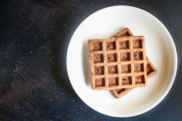 Waffles postre dulce