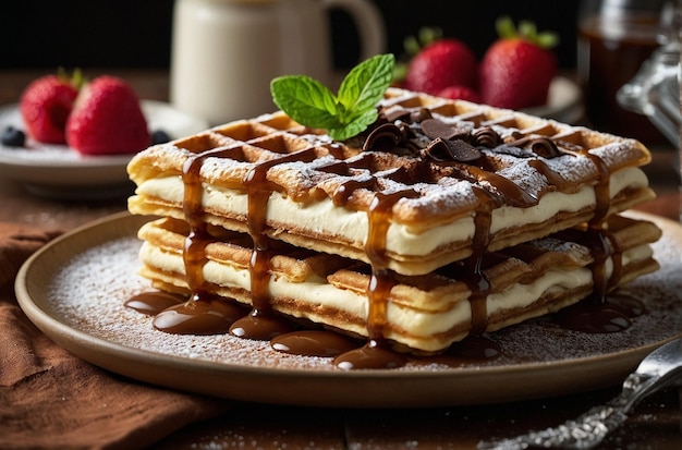 Waffles de tiramisu