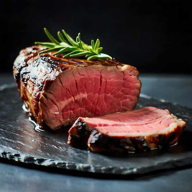 Wagyu carne bem feita bife assado fotografia de comida