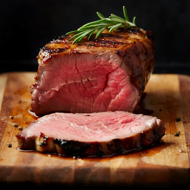 Wagyu carne bem feita bife assado fotografia de comida