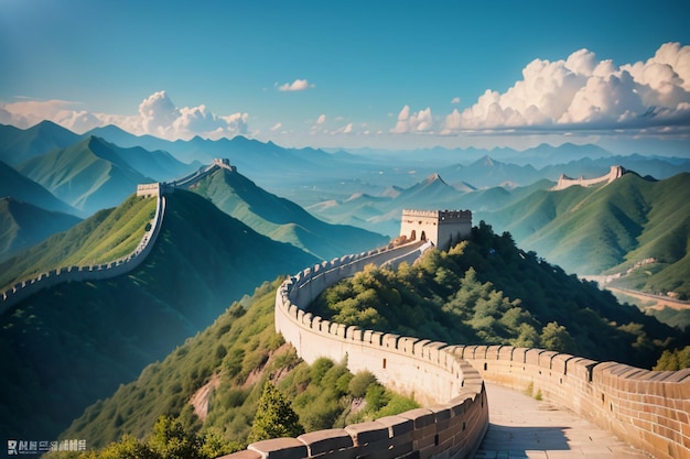 Wahrzeichen der Chinesischen Großen Mauer Weltwunder Berühmte Sehenswürdigkeiten Alte Tapeten Hintergrund