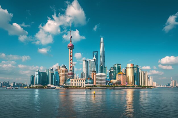 Wahrzeichen der Skyline des Shanghai Bund