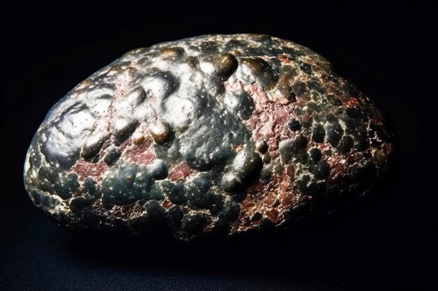 Wairakite piedra mineral fósil fósil cristalino geológico de fondo oscuro de primer plano