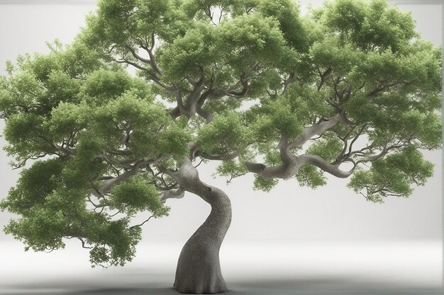 Wald auf durchsichtigem Hintergrund 3D-Rendering Isolierter Baum