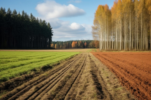 Wald und Ackerland