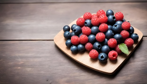 Waldbeeren auf dem Brett