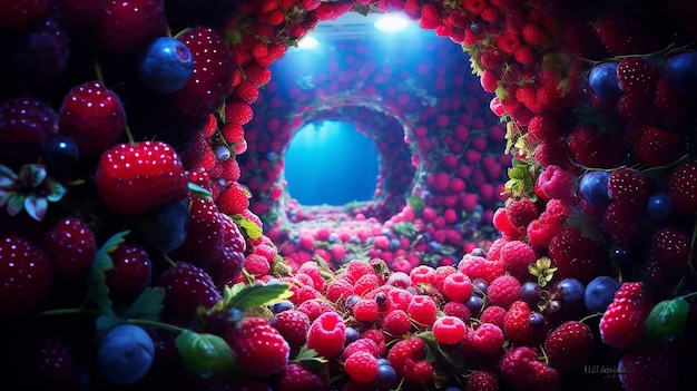 Waldbeeren Hintergrund Podium Präsentation Produktbogen