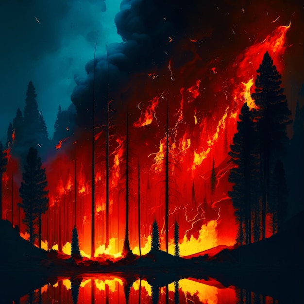 Waldbrände in der Waldbrandsaison