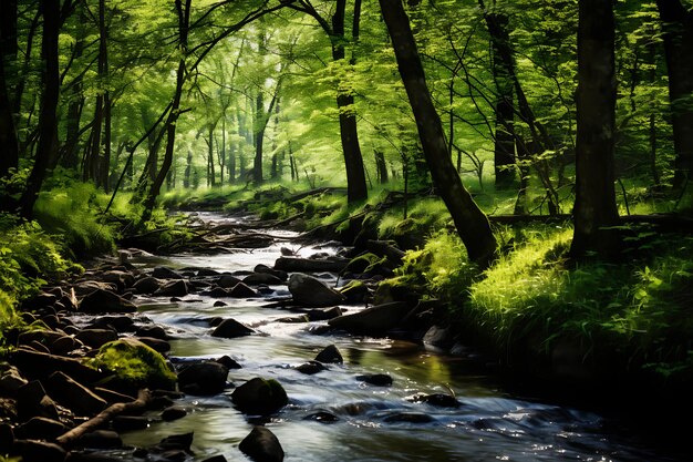 Waldstrom im Frühling