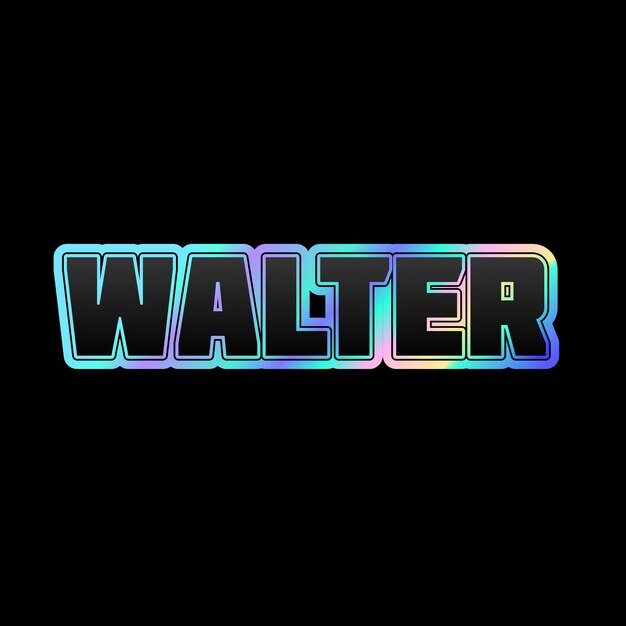 Walter Typographie 3D-Design gelb rosa weiß Hintergrundfoto jpg