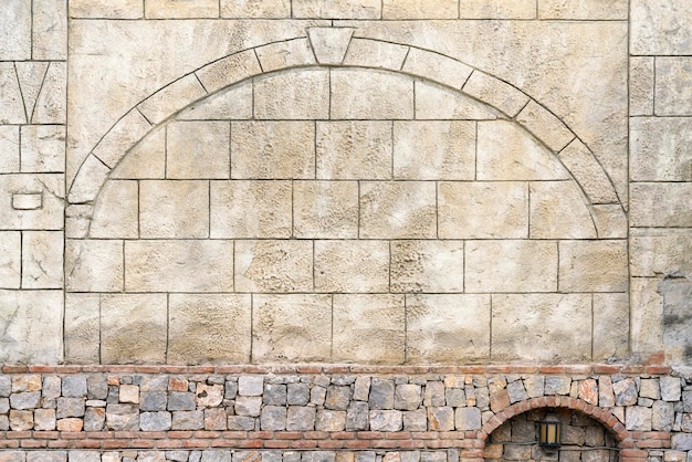 Wand mit Steinhintergrundtextur ausgekleidet