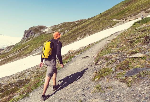 Wanderer im Exit-Gletscher, Kenai-Fjords-Nationalpark, Seward, Alaska