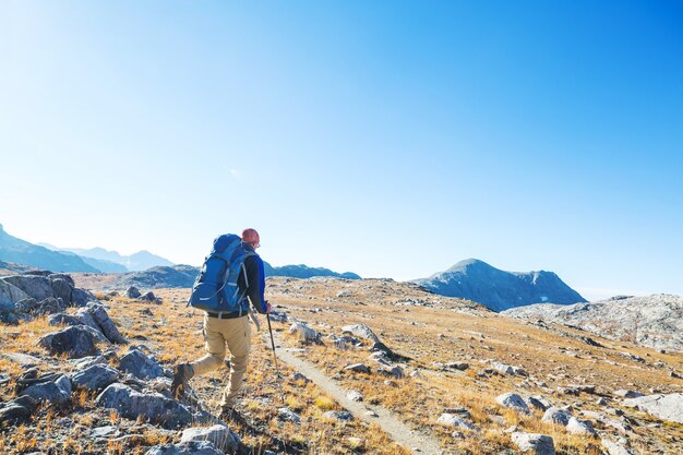 Wandermann in den Bergen