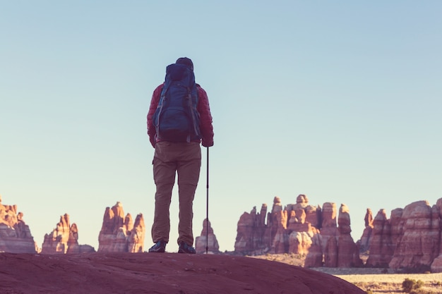 Wandern Sie in den Bergen von Utah