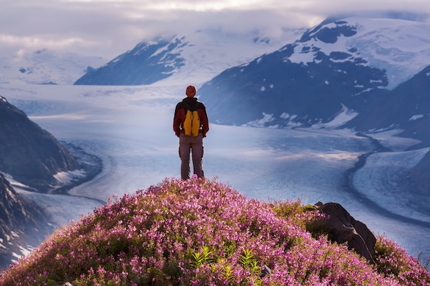 Wandern Sie um den Lachsgletscher, Kanada