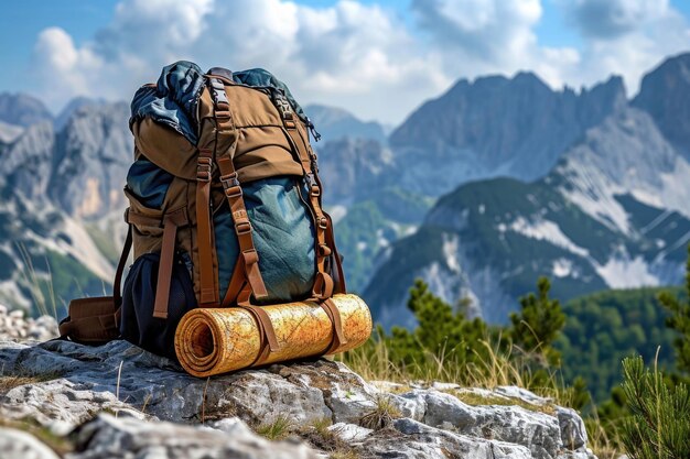 Wandersack mit Matte für Bergwanderungen