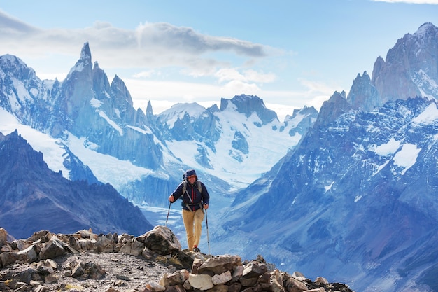 Wanderung in den patagonischen Bergen, Argentinien