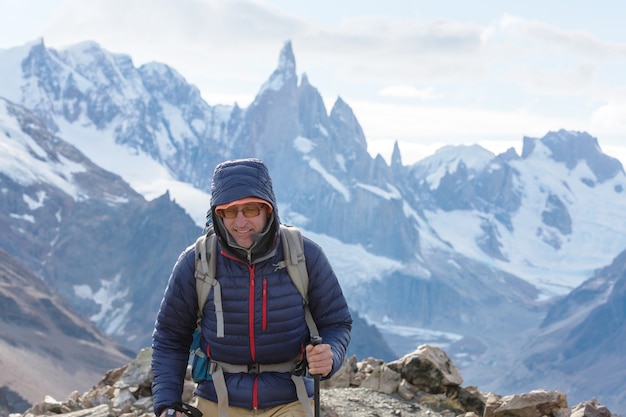 Wanderung in den patagonischen Bergen, Argentinien