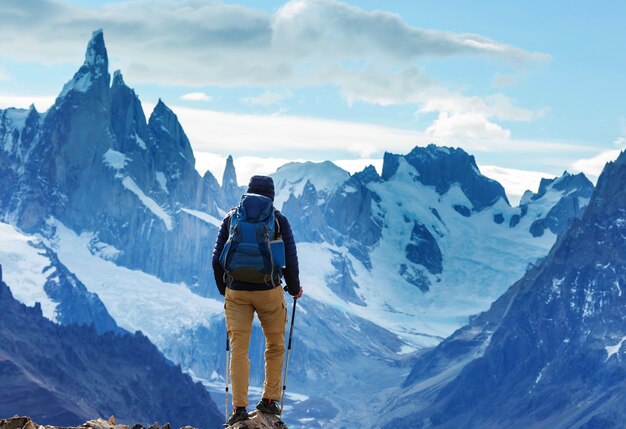 Wanderung in den patagonischen Bergen, Argentinien