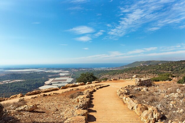 Wanderweg in den Bergen von Westgaliläa in Israel