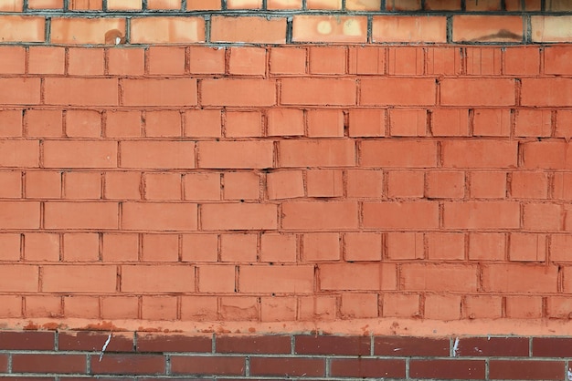 Wandfoto aus rotem Backstein mit Kopierraum