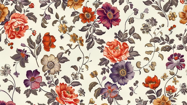 Wandpapier mit Blumenmuster