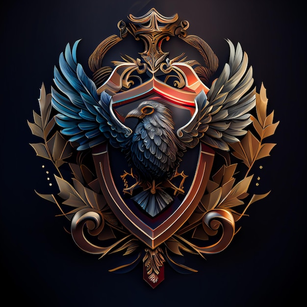 Foto wappen luxus-emblem logo heraldisches element generative aixa