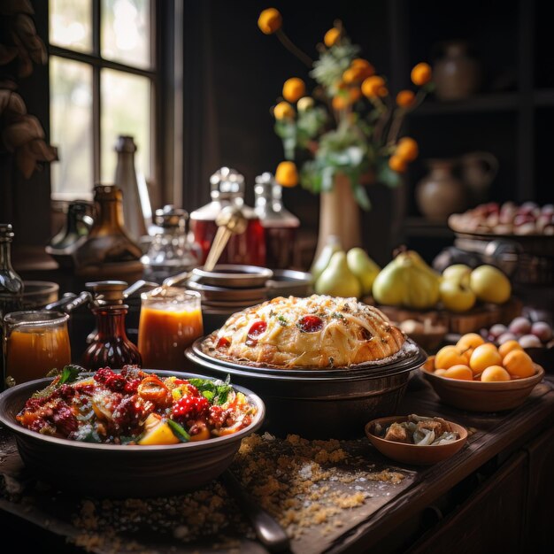 Warme Wünsche, gemütliche Gerichte, Thanksgiving-Fotografie