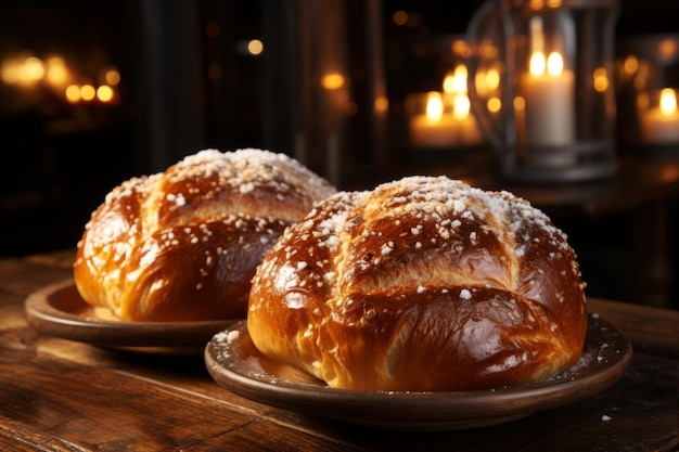 Warmth enthüllt das Angebot einer Bäckerei mit zwei frischen Brötchen