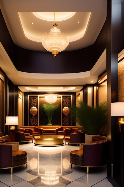 Wartebereich in der Lobby des Luxushotels