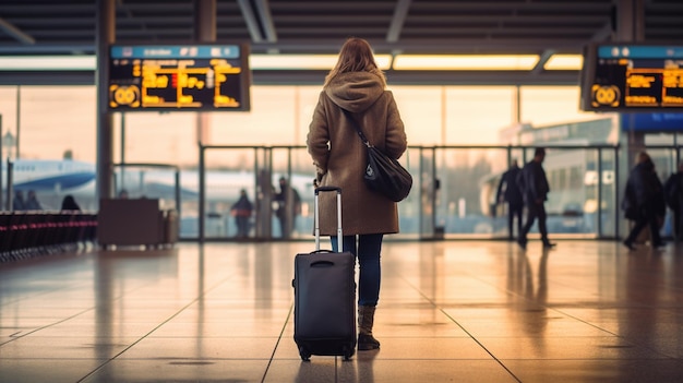 Warten auf die Abreise am Flughafen Foto in hoher Qualität