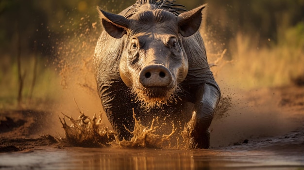 Foto warthog na vida selvagem