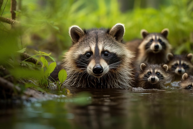 Waschbär im Wald