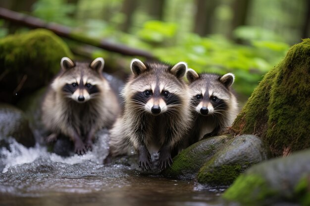 Waschbär im Wald