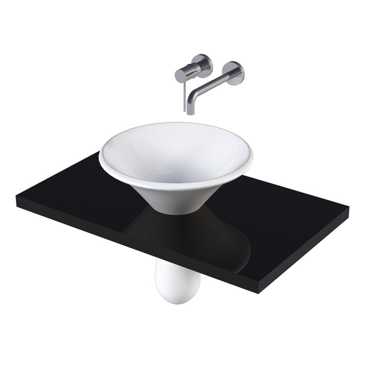 Foto waschbecken isoliert auf weißem hintergrund, waschbecken, 3d-illustration, cg-rendering