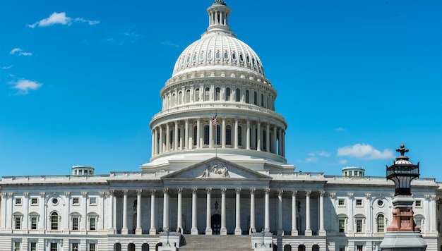 Washington DC-Kapitolansicht über bewölkten Himmel