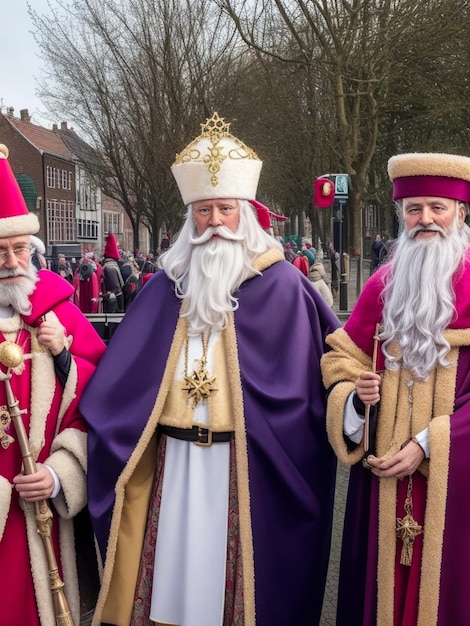 Wassenaar Países Bajos 23 de noviembre de 2014 La llegada de Sint Nicolaas, el obispo de Myra en