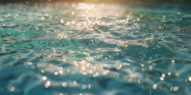 Wasser im Pool in Nahaufnahme Generative KI