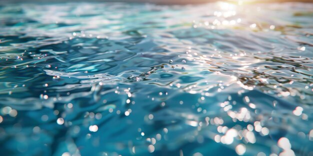 Wasser im Pool in Nahaufnahme Generative KI