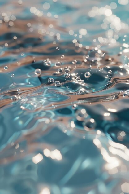 Wasser im Pool in Nahaufnahme Generative KI