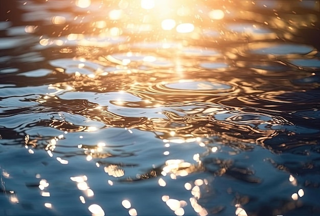 Wasser mit Bokeh-Hintergrund